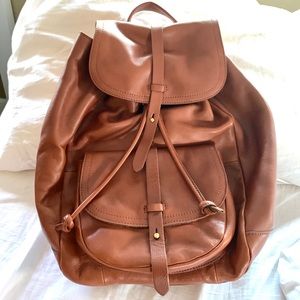 Madewell Transport Leather Backpack Rucksack NWT